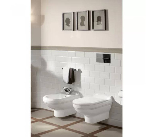 Унитаз подвесной Villeroy & Boch Hommage 37x60x34.5 см CeramicPlus альпийский белый 6661B0R1