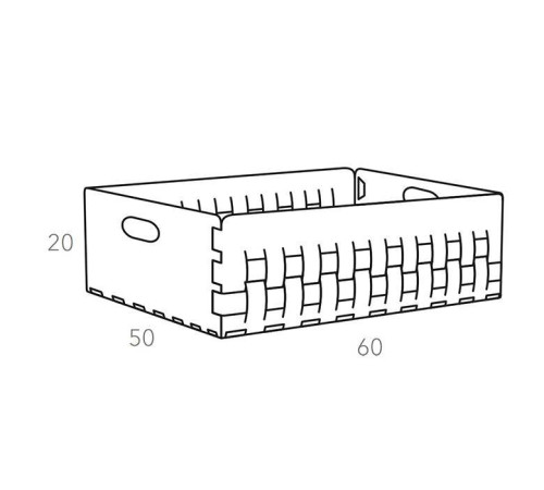 Корзина ADJ Bottega 60х50х20 см капучино/шоколад 1049.04/06
