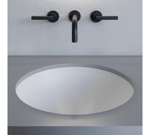 Раковина встраиваемая снизу Salini Marea 42х42х13.8 см S-Stone белый матовый 1802205M