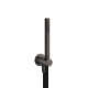 Душевой комплект Gessi 316 шланг 1.5 м с лейкой и держателем Brushed Black Metal PVD 54023#707