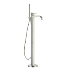 Смеситель для ванны напольный Aquanet Siena с монтажной частью никель AQM6218BN