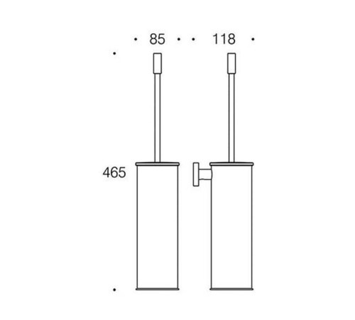 Ершик для туалета подвесной Colombo Design Plus PVD золото матовое W4962.OM