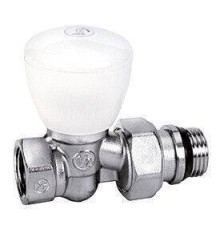 Клапан запорный Giacomini R6TG прямой 1/2х1/2 ВН хромированный R6X033