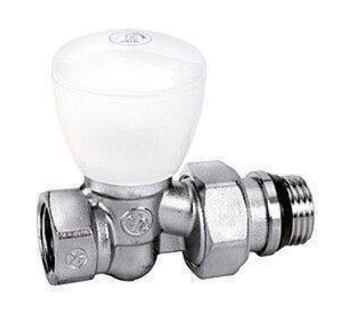 Клапан запорный Giacomini R6TG прямой 1/2х1/2 ВН хромированный R6X033