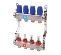 Коллекторная группа Hogert Premium 1 x 3/4 EK 4 выхода с расходомерами HOGMS50406