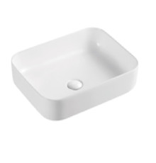 Раковина накладная AQUAMET AQM5010MW прямоугольная 500x390x140 мм белый матовый AQM5010MW