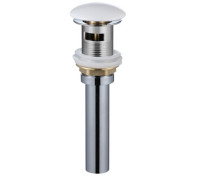 Донный клапан AQUAMET PushOpen с переливом белый AQM7002-1W