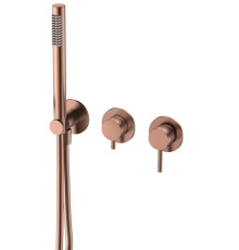 Смеситель встраиваемый AQUAMERIT AQM8805BC на 3 потребителя с внутренней частью медь AQM8805BC