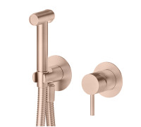 Смеситель с гигиеническим душем Newform X-STEEL 316 наружная часть шланг 120 см PVD Brushed copper bronze 69681EX.59.067