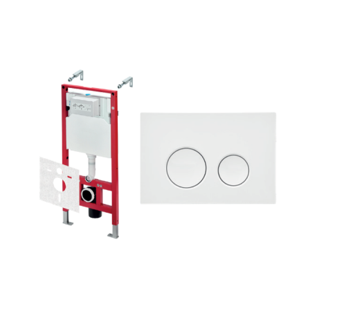 Инсталляция для унитаза TECE TeceSpring с клавишей TECEspring LT белый глянцевый 401110