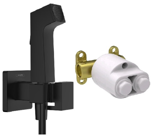 Комплект гигиенического душа Hansgrohe Vernis Blend черный матовый 29233670/29235180