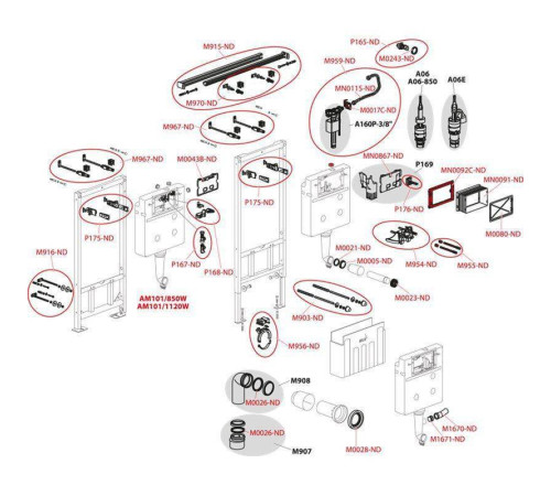 Инсталляция для унитаза Alcaplast AM101/1120 112 см AM101/1120-0001
