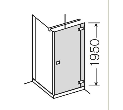 Дверь распашная для прямоугольной кабины Provex E-lite 1000х1950 мм 0005 ET 05 GL L