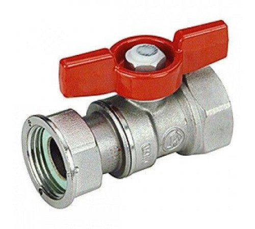 Кран шаровой Giacomini R251P 3/4 x 1 ВВ с накидной гайкой бабочка R251PX005