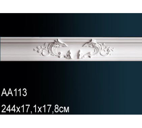 Угловой карниз полиуретановый Perfect AA113 с рисунком 171x178x2400 мм AA113