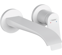 Смеситель для раковины hansgrohe Vivenis настенный на 2 отверстия внешняя часть белый матовый 75050700