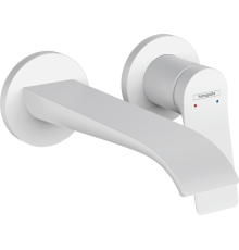 Смеситель для раковины hansgrohe Vivenis настенный на 2 отверстия внешняя часть белый матовый 75050700