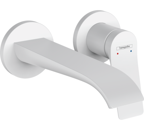 Смеситель для раковины hansgrohe Vivenis настенный на 2 отверстия внешняя часть белый матовый 75050700