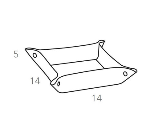 Мелочница ADJ 14x14x5 см черный/серый 109.01/03