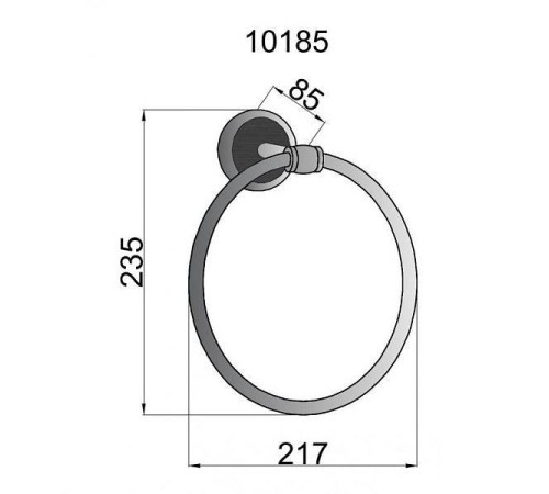 Полотенцедержатель Boheme Vogue кольцо подвесной хром 10185