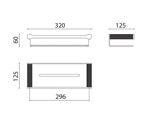 Полка для душа подвесная Oasis Defile 32 см хром 0AGD008CR