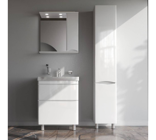 Тумба под раковину напольная AM.PM Like 65 см 2 ящика белый глянец M80FSX0652WG