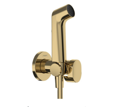 Комплект гигиенического душа hansgrohe Bidette со шлангом и держателем золотой 29232990