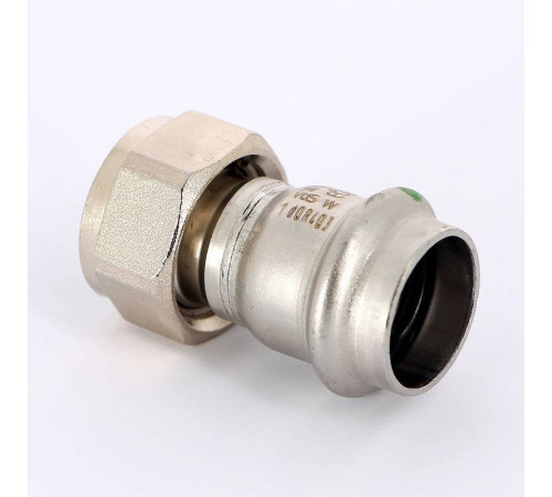 Муфта пресс Viega Sanpress Inox с накидной гайкой 22х3/4 нержавеющая сталь 437619