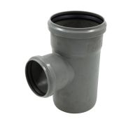Тройник канализационный REHAU HT 110/75/87° серый 11206631003