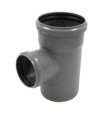 Тройник канализационный REHAU HT 110/75/87° серый 11206631003