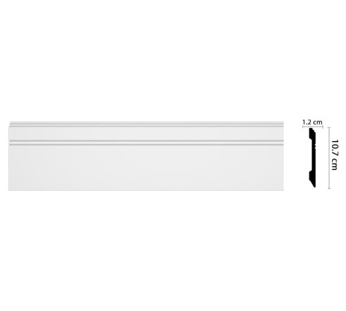 Плинтус напольный DECOMASTER D105 ДМ 107х12х2000 мм D105 ДМ