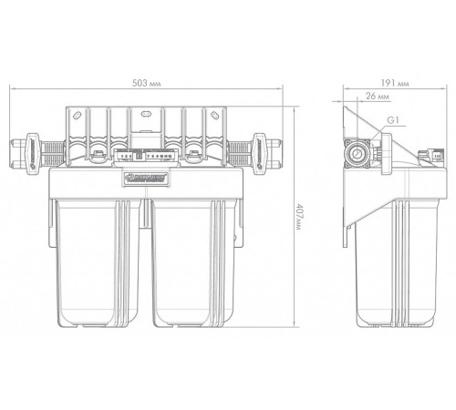 Корпус магистрального фильтра Джилекс Big Blue 10 1 Т2 9057