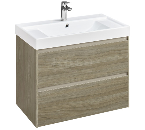 Тумба под умывальник подвесная Roca Ona 785x450x565 мм 2 ящика Темный вяз A857630511