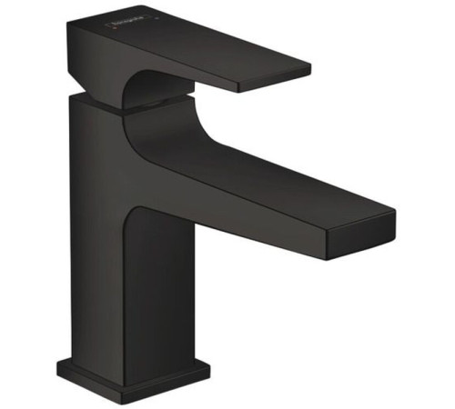 Смеситель для раковины Hansgrohe Metropol 100 однорычажный клапан Push-Open матовый черный 32500670