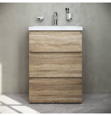 Тумба под раковину напольная AM.PM Gem 60 см 3 ящика светлый дуб M91FSX0602OF