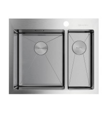 Кухонная мойка Omoikiri Akisame 60-2-L-IN 60.5x51 см нержавеющая сталь 4993775