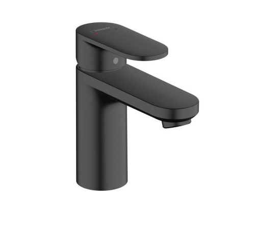Смеситель для раковины Hansgrohe Vernis Blend 100 с донным клапаном черный матовый 71551670