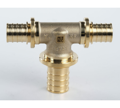 Тройник TECEflex 20х25х16 мм DZR латунь с увеличенным боковым проходом 11081031001