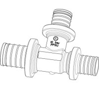 Тройник редукционный аксиальный ELSEN Monolit 25x16x25 мм PPSU EFA31.251625P