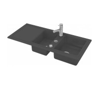Кухонная мойка Duravit Cassia 116х51 см встраиваемая черная 7513110800