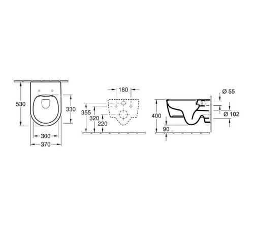 Унитаз подвесной Villeroy & Boch Avento безободковый с сиденьем SlimSeat микролифт 5656RS01