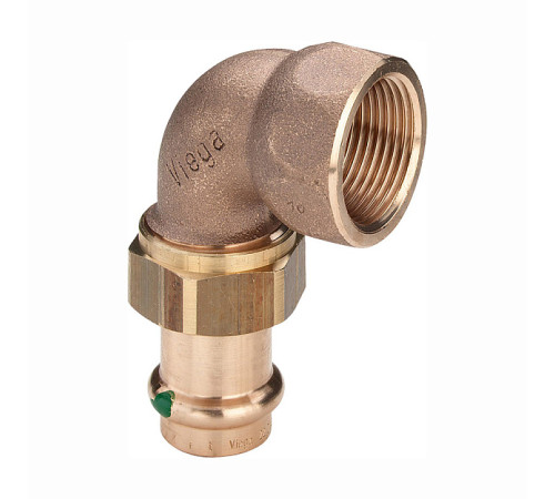 Угольник переходной Viega Sanpress 90° 22 мм x 1 модель 2255 128159