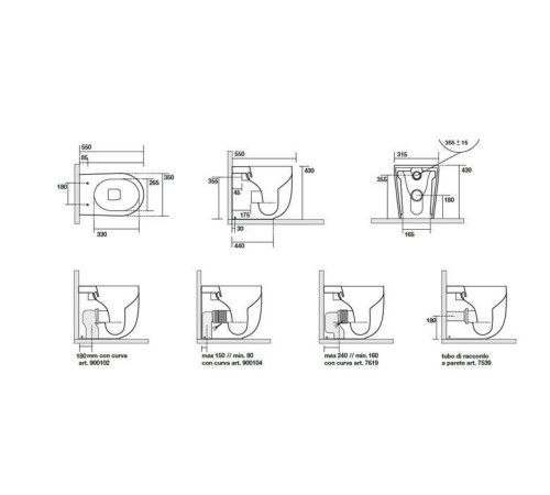 Унитаз безободковый пристенный Kerasan Nolita 55х35 см белый глянцевый 531801