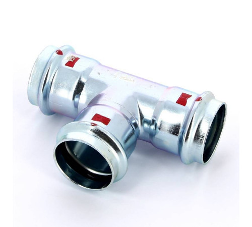 Тройник пресс Viega Prestabo оцинкованная сталь 42 мм 558666