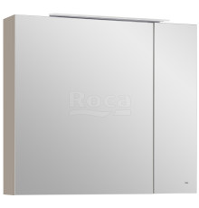 Шкаф зеркальный Roca Oleta 800х700х137 мм LED Капучино матовый A857647515