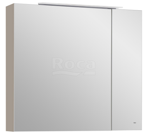 Шкаф зеркальный Roca Oleta 800х700х137 мм LED Капучино матовый A857647515