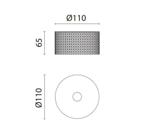 Контейнер настольный Oasis Defile Ø 11х6.5 см рифленый золото 0AGD025OR
