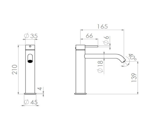 Смеситель для раковины BOSSINI NOBU 210 мм без донного клапана матовая нержавеющая сталь INZ203.075