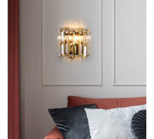 Бра с хрусталем 339/2 золото / черный