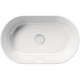 Раковина накладная GSI KUBE X 600х370 мм овальная с донным клапаном 9458PVC11